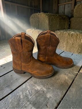 Bottes D'équitation Ariat Heritage Femme - Cuir Marron - Pointure 6.5 B - Occasion